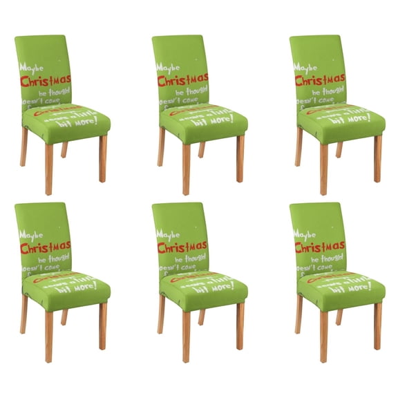 Chair Covers for Dining Room Chairs Stretch Printed Dining Chair Cover Set Of 6,Washable Elastic Kitchen Chair Slipcovers,Removable Seat Protector for Home or Party