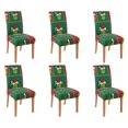 thumbnail image 1 of Chair Covers for Dining Room Chairs Stretch Christmas Printed Dining Chair Cover Set Of 6,Washable Elastic Christmas Kitchen Chair Slipcovers,Removable Seat Protector for Home or Party, 1 of 8