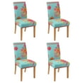 thumbnail image 1 of Chair Covers for Dining Room Chairs Stretch Printed Dining Chair Cover Set Of 4,Washable Elastic Pioneer Colorful Floral Kitchen Chair Slipcovers, Removable Seat Protector for Home or Party, 1 of 8
