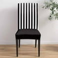 thumbnail image 1 of Chair Covers for Dining Room Set of 4,Black White Stripes Stretch Seat Protector Removable Washable Chairs Slipcovers for Kitchen Banquet Wedding Hotel,Classic Modern Striped, 1 of 6