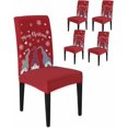 thumbnail image 1 of Chair Covers for Dining Room Set of 4,Christmas Gnome Winter Snowflakes Stretch Seat Protector Removable Washable Chairs Slipcovers for Kitchen Banquet Wedding Hotel,Funny Dwarf Sky Blue, 1 of 6