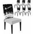 thumbnail image 1 of Chair Covers for Dining Room Set of 4,Christmas Tree Santa Claus Stretch Seat Protector Removable Washable Chairs Slipcovers for Kitchen Banquet Wedding Hotel,Reindeer Red Black Plaid, 1 of 6