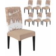 thumbnail image 1 of Chair Covers for Dining Room Set of 4,Christmas Tree Santa Claus Stretch Seat Protector Removable Washable Chairs Slipcovers for Kitchen Banquet Wedding Hotel,Reindeer Red Black Plaid, 1 of 6