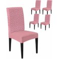 thumbnail image 1 of Chair Covers for Dining Room Set of 4,Christmas Winter Snowflakes Stretch Seat Protector Removable Washable Chairs Slipcovers for Kitchen Banquet Wedding Hotel,Gold and White, 1 of 6