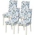 thumbnail image 1 of Chair Covers for Dining Room Set of 4, Printed Stretch Spandex Dining Chair Covers, Washable Removable Parsons Chair Slipcovers Protector for Dining Room, Kitchen, Hotel (4PCS, Flower), 1 of 6