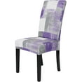 thumbnail image 1 of Chair Covers for Dining Room Set of 4, Spandex Stretch Dining Room Chair Cover, Removable Washable Kitchen Parsons Chair Covers Seat Slipcovers, Purple, 1 of 6