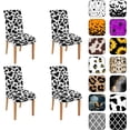 thumbnail image 1 of Chair Covers for Dining Room Set of 4, Stretch Dining Chair Cover 4 Pieces, Washable Kitchen Parsons Chair Slipcovers 4 Pack, Removable Seat Protector for Home and Party, 1 of 6