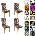 thumbnail image 1 of Chair Covers for Dining Room Set of 4, Stretch Dining Chair Cover 4 Pieces, Washable Kitchen Parsons Chair Slipcovers 4 Pack, Removable Seat Protector for Home and Party, 1 of 6