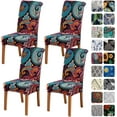 thumbnail image 1 of Chair Covers for Dining Room Set of 4,Stretch Spandex Parsons Chair Slipcovers 4 Pack,Removable Washable Chair Protector for Kitchen,Diner,Party,Wedding, 1 of 5