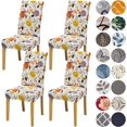 thumbnail image 1 of Chair Covers for Dining Room Set of 4,Stretch Spandex Parsons Chair Slipcovers 4 Pack,Removable Washable Chair Protector for Kitchen,Diner,Party,Wedding, 1 of 6
