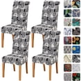 thumbnail image 1 of Chair Covers for Dining Room Set of 4,Stretch Spandex Parsons Chair Slipcovers 4 Pack,Removable Washable Chair Protector for Kitchen,Diner,Party,Wedding, 1 of 5