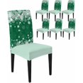 thumbnail image 1 of Chair Covers for Dining Room Set of 4,Winter Christmas Snowflakes Stretch Seat Protector Removable Washable Chairs Slipcovers for Kitchen Banquet Wedding Hotel,Black and White, 1 of 6