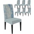 thumbnail image 1 of Chair Covers for Dining Room Set of 6,Christmas Bokeh White Snowflakes Stretch Seat Protector Removable Washable Chairs Slipcovers for Kitchen Banquet Wedding Hotel,Watercolor Gradient Red, 1 of 6