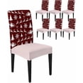 thumbnail image 1 of Chair Covers for Dining Room Set of 6,Christmas Santa Claus Elk Stretch Seat Protector Removable Washable Chairs Slipcovers for Kitchen Banquet Wedding Hotel,Red Black Buffalo Plaid, 1 of 6