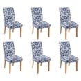 thumbnail image 1 of Chair Covers for Dining Room Set Of 6 Spandex Super Fit Stretch Removable Washable Kitchen Chair Slipcovers for Home Party Hotel Wedding Ceremony, Universal Size (Bohemian Tribal Pattern), 1 of 5