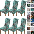 thumbnail image 1 of Chair Covers for Dining Room Set of 6,Stretch Spandex Parsons Chair Slipcovers 6 Pack,Removable Washable Chair Protector for Kitchen,Diner,Party,Wedding, 1 of 5