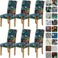 thumbnail image 1 of Chair Covers for Dining Room Set of 6,Stretch Spandex Parsons Chair Slipcovers 6 Pack,Removable Washable Chair Protector for Kitchen,Diner,Party,Wedding, 1 of 5