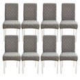 thumbnail image 1 of Chair Covers for Dining Room,Stretch Chair Slipcover Universal Removable Washable Anti-Dust Jacquard Soft Parsons Chair Protector Cover for Hotel Banquet Wedding-8-dark grey, 1 of 8