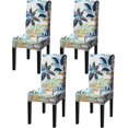 thumbnail image 1 of Chair Covers for Dining Room Stretch Dining Chair Covers Set of 4 Parsons Chair Slipcover Removable Washable Kitchen Chair Slipcovers for Dining Room Party Banquet,Rainforest Leaves, 1 of 6