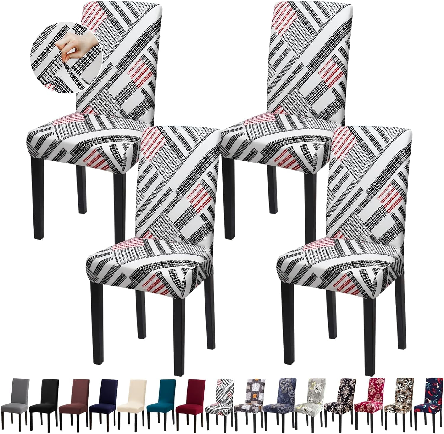 Chair Covers, Dining Room Chair Covers, Stretch Kitchen Chair Covers