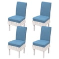 thumbnail image 1 of Chair Covers For Dining Set Of 2/4,Elastic Corn Plaid Chair Covers With Short Skirt For Living Room Dining Room Restaurant-N-4pcs, 1 of 3