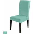 thumbnail image 1 of Chair Covers Mint Green Turquoise Dining Chair Slipcovers Solid Teal Color Stretch Removable Chair Seat Protector Party Decoration Set of 6, 1 of 6
