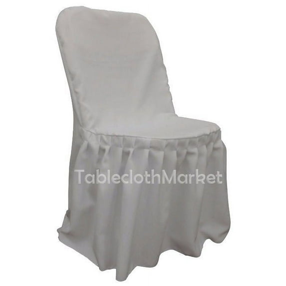 Chair Covers PLEATED polyester Wedding Party Decorations Folding Chair 24 colors", (Color: Gray - Count: 5)