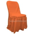 thumbnail image 1 of Chair Covers PLEATED polyester Wedding Party Decorations Folding Chair 24 colors", (Color: Orange - Count: 20), 1 of 3