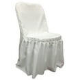 thumbnail image 1 of Chair Covers PLEATED polyester Wedding Party Decorations Folding Chair 24 colors", (Color: White - Count: 5), 1 of 1