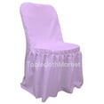 thumbnail image 1 of Chair Covers PLEATED polyester Wedding Party Decorations Folding Chair 24 colors", (Color: lavender - Count: 10), 1 of 1