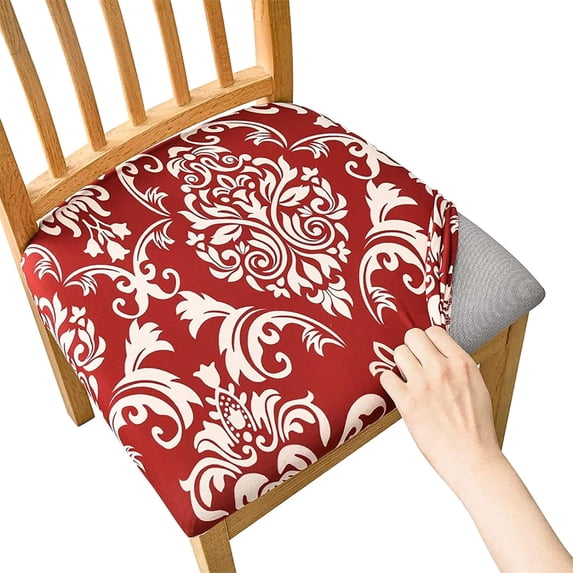Chair Covers Seat Covers for Dining Room Chair Seat Covers 4PCS Removable Washable Upholstered Chair Seat Cushion Slipcovers Chair Protector with Elastic Bottom for Dining Room,Office