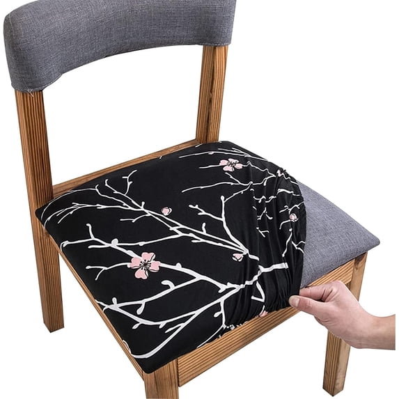 Chair Covers Seat Covers for Dining Room Chair Seat Covers 4PCS Removable Washable Upholstered Chair Seat Cushion Slipcovers Chair Protector with Elastic Bottom for Dining Room,Office