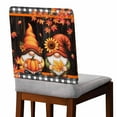 thumbnail image 1 of Chair Covers Set of 4 Fall Gnome Maple Leaf Pumpkin Sunflower Wood Thanksgiving Chair Back Covers Stretch Removable Washable Slipcovers Seat Protector for Dining Room Kitchen Party Decor, 1 of 5