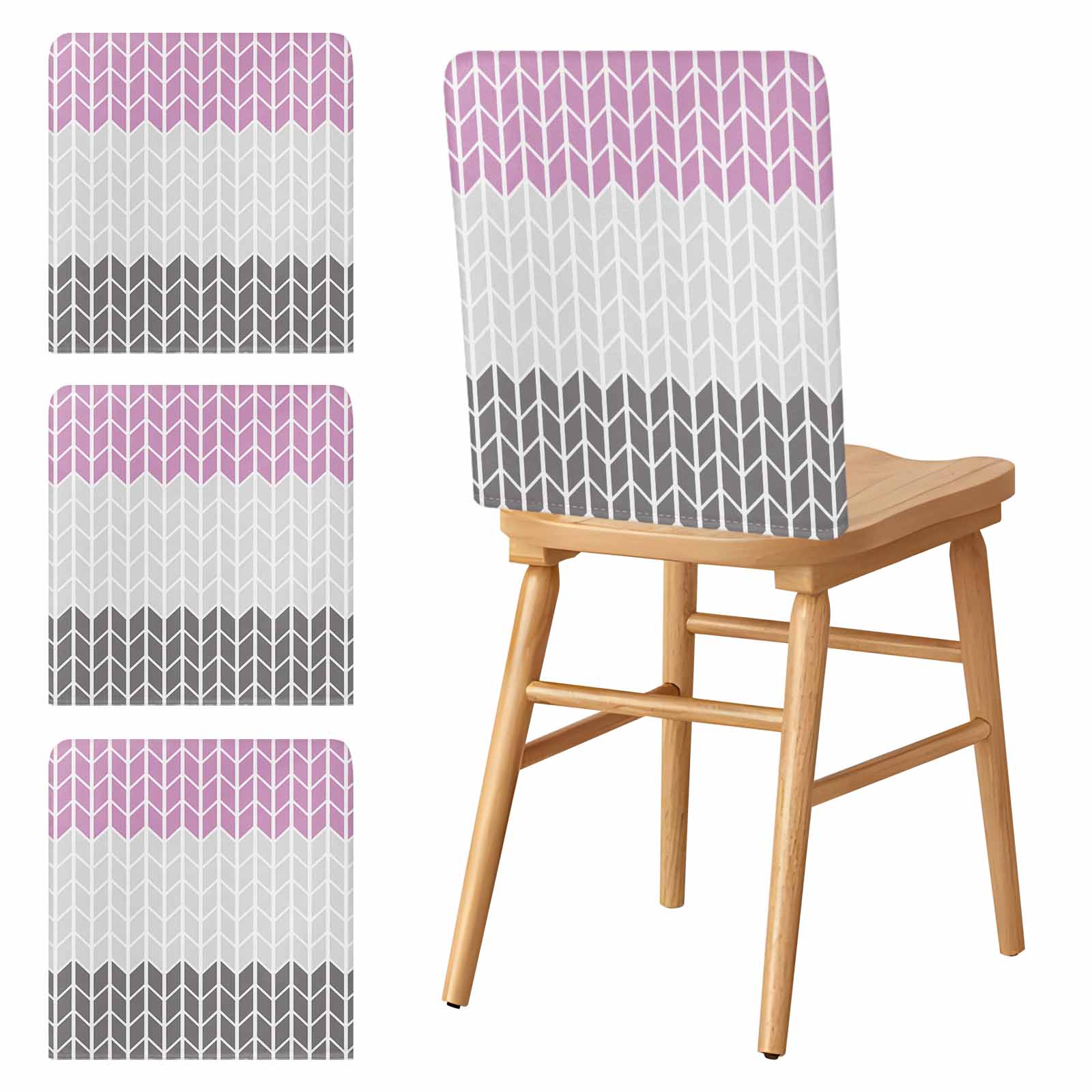 Chair Covers Set of 4 Herringbone Pattern Chair Slipcover Protector ...
