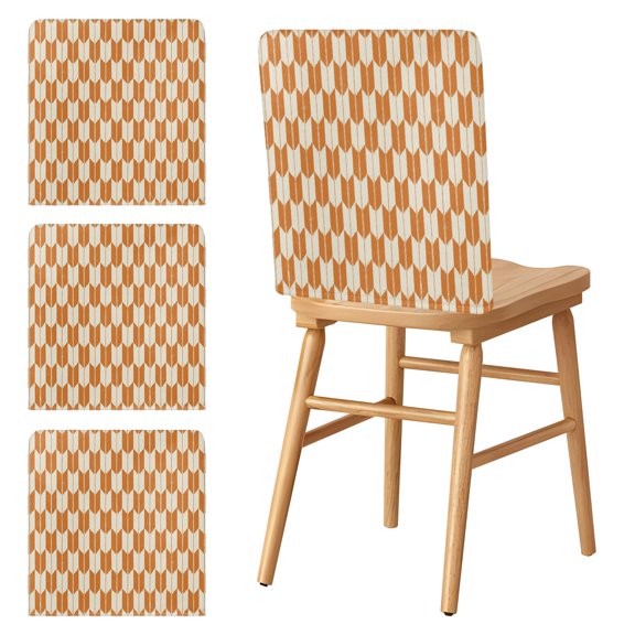 Chair Covers Set of 4 Orange Arrow Patterns Chair Slipcover Protector Stretch Chair Covers Abstract Geometric Lines Chair Back Covers for Dining Chairs Kitchen Dinner Home Party Decor