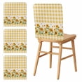 thumbnail image 1 of Chair Covers Set of 4 Sunflower Bee Chair Slipcover Protector Stretch Chair Covers Yellow Buffalo Plaid Check Chair Back Covers for Dining Chairs Kitchen Dinner Home Party Decor, 1 of 9