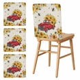 thumbnail image 1 of Chair Covers Set of 4 Sunflower Red Truck Chair Slipcover Protector Stretch Chair Covers Farmhouse Bee Flowers Chair Back Covers for Dining Chairs Kitchen Dinner Home Party Decor, 1 of 9