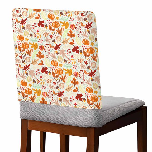 Chair Covers Set of 6 Fall Boho Style Cartoon Fall Maple Leaves Chair Back Covers Stretch Removable Washable Slipcovers Seat Protector for Dining Room Kitchen Party Decor