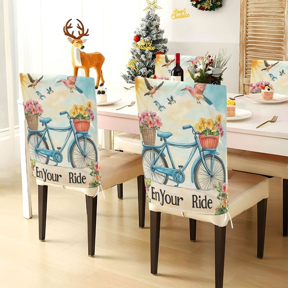 YAZAOO Chair Covers Set Home Kitchen Enjoy Your Ride Party Decor Seat Back Cover Protector