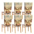 thumbnail image 1 of YAZAOO Chair Covers Set Home Kitchen Glass Cup with Chamomile Flowers Party Decor Seat Back Cover Protector, 1 of 6