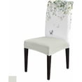 thumbnail image 1 of Chair Covers Set of 4, Summer Eucalyptus Leaf Sage Green, Removable Stretchable Parsons Chair Slipcovers Protector for Dining Room, Butterfly Spring, 1 of 6
