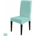 thumbnail image 1 of Chair Covers Solid Teal Color Dining Chair Slipcovers Light Cyan Stretch Removable Chair Seat Protector Party Decoration Set of 1, 1 of 6