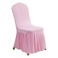 thumbnail image 1 of Chair Covers,Spandex Banquet Fitted Chair Covers, Stretch Elastic Wedding Party Decoration Chair CoverLight pink, 1 of 4