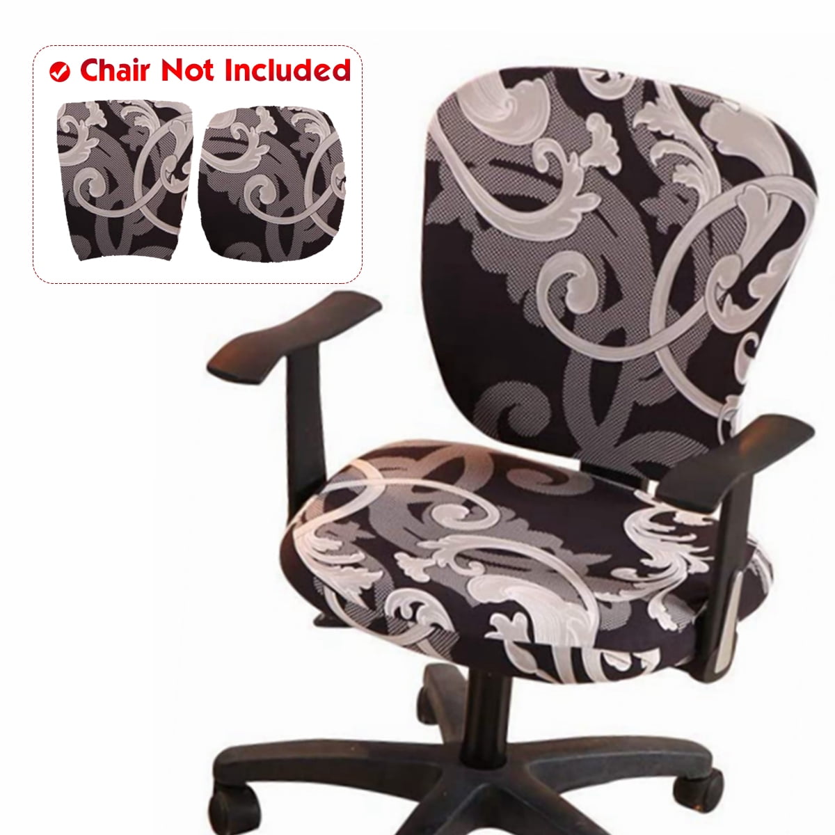 Chair Covers Stretch Jacquard Home Office Computer Chair Seat Covers ...