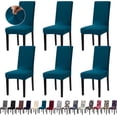 thumbnail image 1 of Chair Covers, Stretch Kitchen Dining Room Chair Covers Set of 6, Removable Washable Dining Chair Slipcovers for Home, Hotel, Banque, 1 of 8