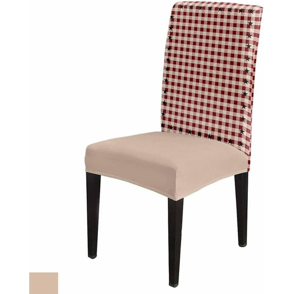 Chair Covers Texas Star Rustic Dining Chair Slipcovers Country Buffalo Check Plaid Stretch Removable Chair Seat Protector Party Decoration Set of 4