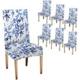 thumbnail image 1 of Chair Covers Vintage Blue Flowers Paisley Floral Slipcovers for Chairs Set of 6 Stretch Removable Washable Slipcovers for Dining Room Hotel Kitchen, 1 of 4