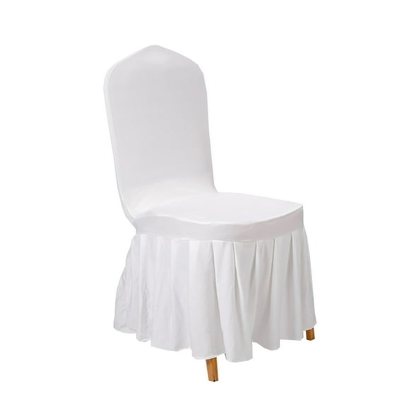 Chair Covers for Wedding,Polyester Spandex Chair Slipcovers with Skirt Universal Soft Stretch Chair Protector Cover for Hotel Banquet Party Ceremony Decoration-10Pcs-A