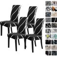 thumbnail image 1 of Chair Covers for Dining Chairs Set of 4,Geometric Stretch Dining Room Chair Cover Kitchen Parsons Chair Slipcovers (Pack of 4, Geometric), 1 of 6