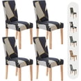 thumbnail image 1 of Chair Covers for Dining Room 4 Pack, Stretch Dining Chair Cover, Washable Spandex Kitchen Parsons Chair Slipcovers,Chair Covers for Home or Party, 1 of 6